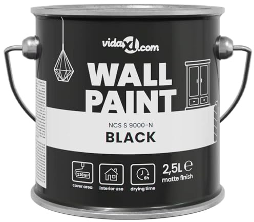 Lumanois Wandfarbe Schwarz 2,5 L Wanddruck,4.05kg,4008527