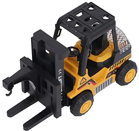 Rosvola Modello di Carrello Elevatore Giocattolo Alta Simulazione con Illuminazione Fantastica Musica Dinamica per Bambini Ingegneria Tempo di Gioco 23x10x13 Cm