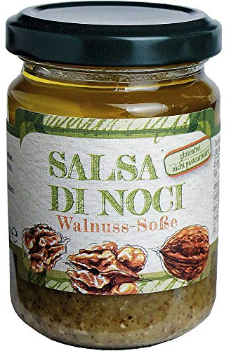 Walnuss Pesto Salsa di Noci Vegetarisch Azienda Prodotti Genovese Italien 130g-Glas