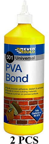 2 PCS EVER BUILD 501 UNIVERSAL PVA BOND 500 ML MULTI PURPOSE ADHESIVE SEALANT