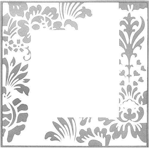 Colours mirror Spiegel 40 x 40 silbernem Deko-Druck - silberner Holzumrandung und stabilen Aufhängern