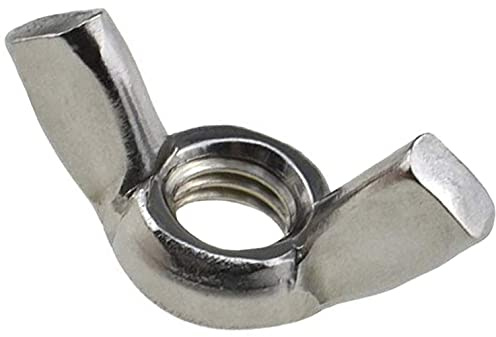 M6 Flügelmuttern (Packung mit 5 Stück) Edelstahl für Schrauben und Befestigungen – Befestigungen, zertifiziert nach ISO965 DIN315 M5 (10,5 mm x 22,5 mm)