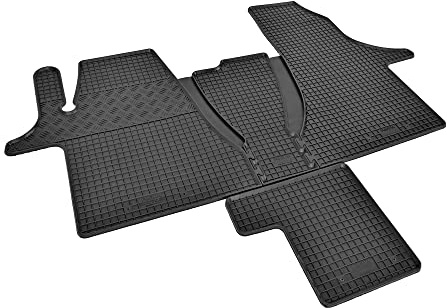 Passgenaue Gummifußmatten fahrzeugspezifisch ideal angepasst geeignet für VW T6.1 Transporter/Caravelle/Multivan ab 2019-2 Sitze