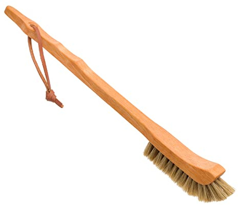 Redecker Ultradünne Flaschenbürste aus Rosshaar, gebogener geölter Buchenholzgriff, 24,5 cm lang, Made in Germany