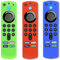 Pinowu Firestick Fernbedienungshüllen (3 Stück) Kompatibel mit Alexa Sprachfernbedienung (3. Gen) mit Fire TV Stick / 4K Silikonhüllen mit Lanyard (leuchten grün,blau, rot) (NOT for 4K 2nd 2024)