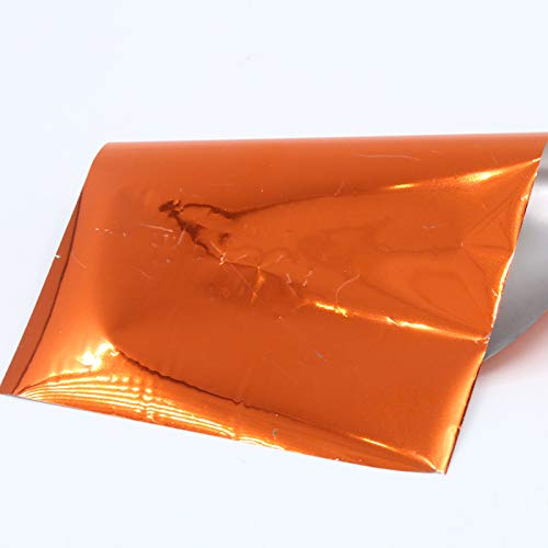 Heißprägefolie Heißprägefolie Papier Glitzer Geschenkpapier Folie Feder 20 Stück für DIY Kunst Handwerk Scrapbook Geschenk, Laminierfolie (Farbe: Orange)