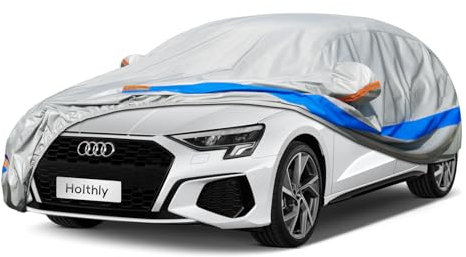 Holthly Autoabdeckung Wasserdicht Atmungsaktiv,Auto-Abdeckplane für Vollgarage,Regen,Sonne,Staub und UV-Schutz.Autoplane passend für BMW 3er,Toyota Colora,Honda Civic,usw.3L