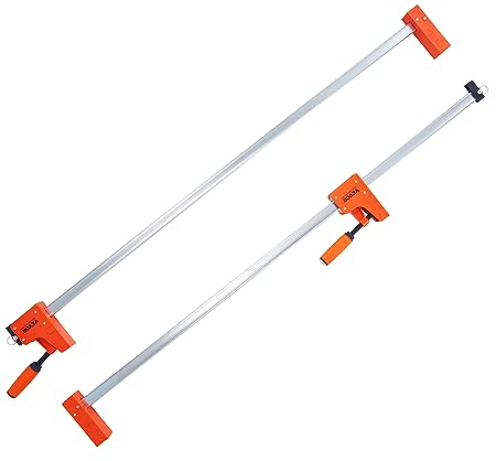 VEVOR Morsetti a Barra per la Lavorazione del Legno, Set di Morsetti Paralleli da 2 Pezzi da 50, Morsetto F con Limite di Carico di 1100 libbre, Pressione Uniforme, Plastica ad Alta Resistenza