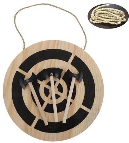 1 ensemble de pendentifs en bois for enfants, jeu de fléchettes, jeu de cibles Tomahawk en bois, jeu de lancer de hache, jeu de fléchettes sûr, jouet de jeu de fléchettes, signe de lancer for enfants