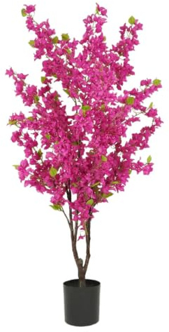 Bougainvillier Artificiel 175cm Fuchsia Ligne Déco Arbre Artificiel Intérieur Faux Arbre d'Intérieur Arbre Artificiel Grande Taille Faux Bougainvillier Décoration Intérieur Maison Jardin A l’Unité