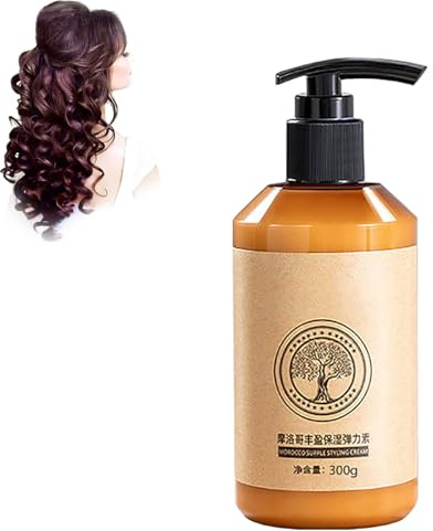 Elastina Marroqui Para Rizar El Cabello, Elastina Para Rizar El Cabello, Moroccan Moisture Styling Elastin Cream, Long-Lasting Styling Moroccan Volume Moisturizing Elasticity (1pc)