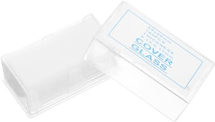 VILLFUL 100stücke Glasobjektträger Für Labormikroskope Aus Laborglas Für Wasserproben Und Andere Probenarten Klare Beobachtungsergebnisse Mit Glatten Kanten in Kompakter Box Für Aufbewahru