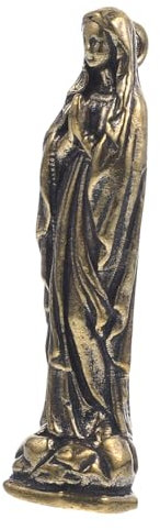 Cabilock 5St Maria aus Messing heilige Statue Anmut Minifiguren Miniatur-Massivfigur buchregal Dekoration katholisch Katholizismus-Schmuck aus Messing kirchliche Desktop-Dekoration Golden