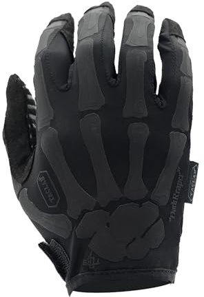 TACLAB Reaper Skelett-Handschuhe, dünn und leicht, für Sommer, Airsoft, Paintball, Radfahren, Motorrad, Mehrzweck, Dunkelgrau, Größe M