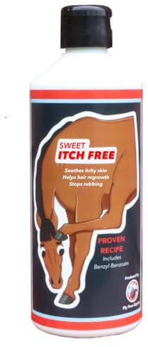 Sweet Itch Free 500ml All-Natural Horse Skin Care Lotion – Soothes Irritated Skin, Reduces Itching & Supports Hair Regrowth – Sweet Itch Ointment with Benzyl Benzoate