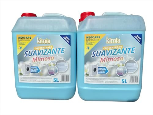 KIMIA - Suavizante Concentrado Spring Blossom Mimoso 2 x 5L | Suavidad y Fragancia Duradera | Fórmula Avanzada con Microcápsulas de Aroma y Protección de Olores | Todo Tipo de Tejidos y Lavadoras