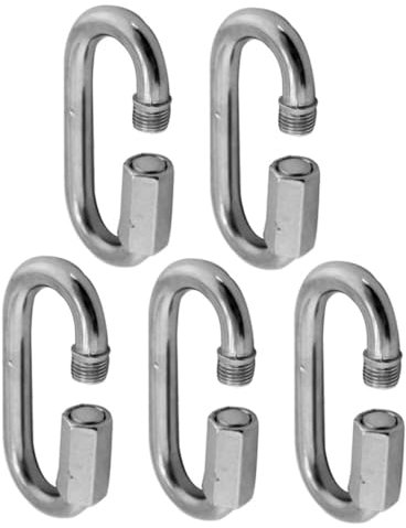 JEWEDECO 5pezzi Connettori Per Inossidabile Collegamento Resistenti Locking Quick Connectors Per Escursioni e Attività All Maggiore Estremità Filettata