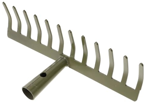 SHINEOFI 3 Pezzi rastrello da giardino denti piccolo pesante diserbo Giardinaggio dovere allentamento del rastrello del terreno rastrello fogliare acciaio carbonio Green
