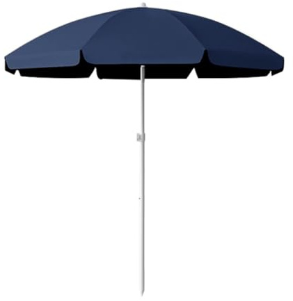 KXWOQ3ED Parasol de plage rond portable, 2,2 m, parasol de jardin, protection UV, parasol de marché, hauteur réglable