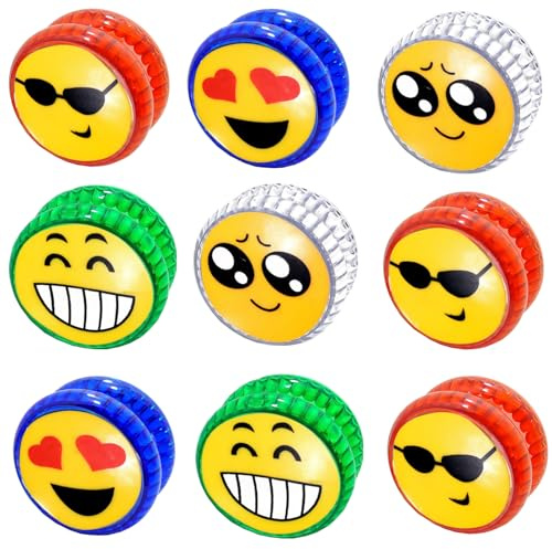 LED Licht YoYo,XinYouer 10PCS Responsive Yoyo für Kinder, Reaktives Kugellager JoJo,Leuchten Yoyos,Professionelles JoJo für Kind und Anfänger,Yoyo für Geburtstagsgeschenke Partys