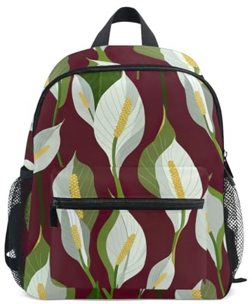 RPLIFE Grön lilja mini småbarn pojke ryggsäck barn skola ryggsäckar resa bokväska, 3-8 år