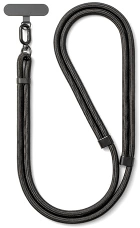 MORSUNBELA Cordon telephone portable réglable 40 à 80 cm Noir