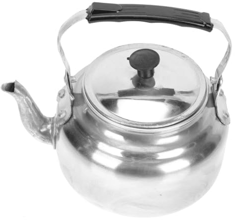 CHICAMPERA Edelstahl Wasserkessel aus Aluminiumlegierung 1,2l Rostbeständig Griff Bleibt Kühl für Gasherd in Küche Schnelles Wasserkochen Zufällige Farbe