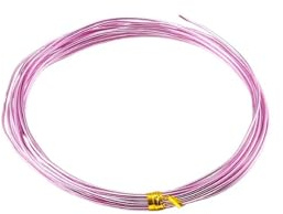 Aluminiumtråd 2–10 meter 0,6–3 mm anodiserad rund aluminiumtråd för smyckestillverkning, armbandstillverkning, pyssel, gör-det-själv-tillbehör (ljuslila, 0,6 mm x 10 m)
