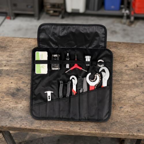 SZLIFE Kit Riparazione Bici, Attrezzi Bici Multi- Pompa, Cassetta Attrezzi per Riparazione Rapida e Manutenzione Casa