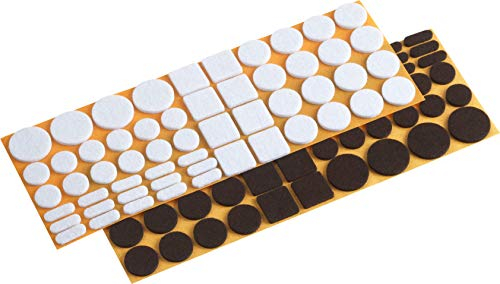 Maestro set feltrini autoadesivi, bianco/marrone, 110 pezzi, 645306