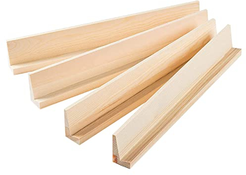 WedDecor 36cm Wooden Rack Letter Tile Stand Holder Replacement Piece Wood Alphabet Trays for Word Spelling Board Games Decorating Scrapbook DIY Craft Projects, 4pcs