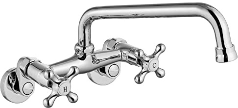 gotonovo Wall Mount Kitchen Faucet Commercial Sink Faucet Polished Chrome