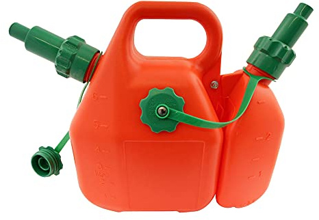SECURA Bidon combiné 6L essence + 2,5L huile avec verseur automatique pour tronçonneuse