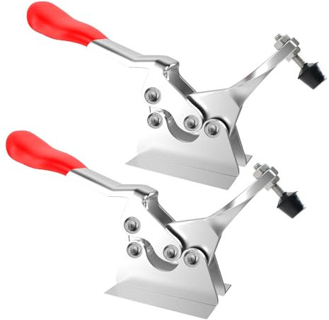 2Set Antislip Horizontal Quick Release Clamp 60lbs 304 Stainless Steel for Suitable for Toolbox, Door, Box, Trunk, Tractor Cover, Smoke Cover, Woodworking Fixture and Quick Release Pull Lock.