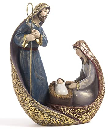 Presepe Stilizzato Gruppo Natività 20.8 cm in Resina