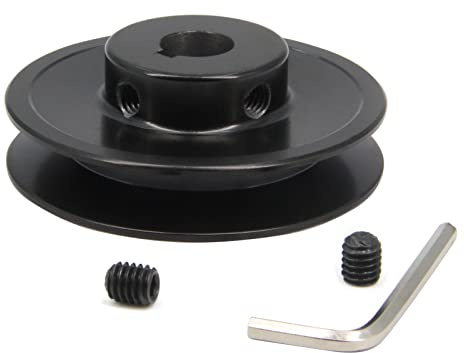 Yeebyee AK32-5/8 Bohrung Single Nut Web Sheaves 3.2 OD 5/8 Bohrung V-Belt Sheave Gusseisen Riemenscheibe für Keilriemen (AK32-5/8)