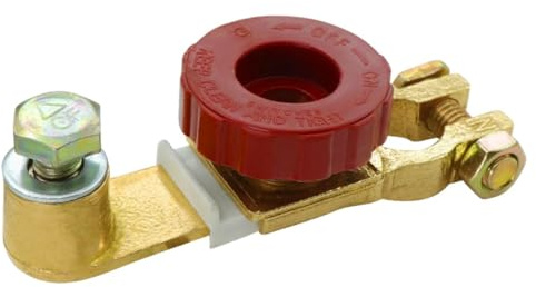 HuaLiSiJi Coupe Batterie Voiture Coupe Circuit Batterie12V-36V, Matériel de Cuivre pur Interrupteur Universel de Batterie de Déconnexion de Véhicule Avec Bouton (Rouge)