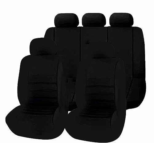 Housses de siège de Voiture pour Mazda 2 Mazda2 Type DE/DJ / XP21 / DY 2016-2023, Ensemble Complet Confortables Respirant Housse Siege Avant et Arrière Accessoires,D/9pcs Set Black