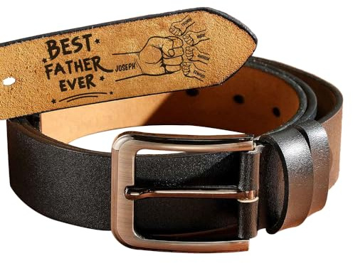 Personalisierter Gürtel Herren Geschenke für Papa, Ledergürtel mit individuellem Namen für Männer Ledergürtel, Gürtel für den Ehemann, Vaterta ,Ledergürtel Geschenk für Papa Opa, Geburtstagsgeschenk