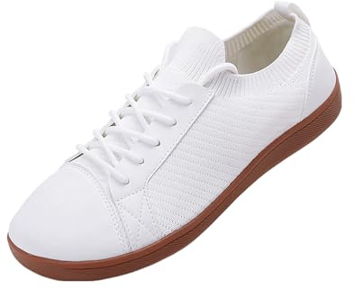 Treer Chaussures Pieds Nus Femme Homme Été Élastique Chaussures Pieds Larges Légères Tricotées Barefoot Confort Chaussures Minimalistes avec Semelle à Chute Zéro Barefoot Shoes Running Sneakers