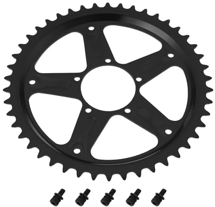 LT Easiyl 1 Stück Elektro-Fahrrad-Motor-Kettenblatt Stahl Mid Drive Kettenblatt Ersatz BBS01B BBS02B für E-Trekking-Bike E-City-Bike Schwarz