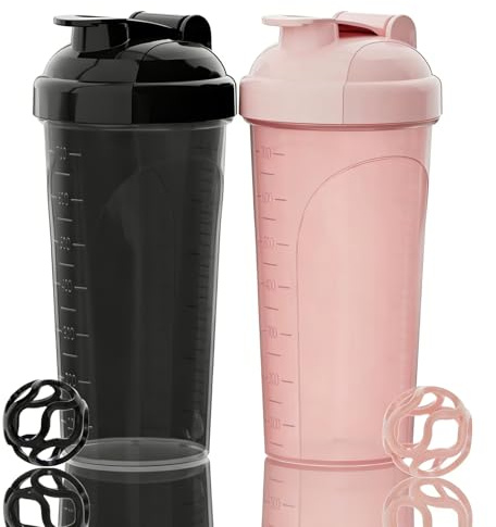 PZMLOASN 2 stück Protein Shaker 800ML | protein bottle | eiweiß shaker