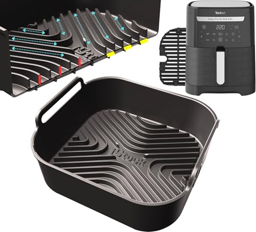 AirFlow Pro™ Tefal 6.5L Premium Silicone Liner | 3mm Thick with 15mm Raised Ridges for Airflow | Dishwasher Safe | Designed for Tefal 6.5L Air Fryer Accessories 1PC | by iStock Kitchen