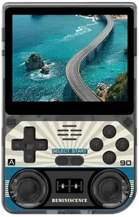Meiurlex Console de jeu portable V20 rétro avec carte TF 64 Go, puce A133Plus système open-source 3,5 pouces IPS HD écran console de jeu vidéo 5000 mAh cadeau autocollants rétro