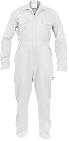 Classic Safety Work Coverall - Long Sleeve - 100% C - 7 oz - (White - XL)