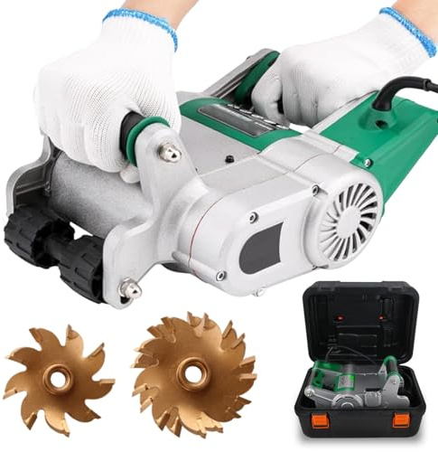 ZEEKYFOR Scanalatrice Elettrica per Muri da 1100 W, Scanalatrice per Calcestruzzo per Idraulici Ed Elettricisti, profondità di Taglio Regolabile, Macchina per Scanalature per Muri Portatile
