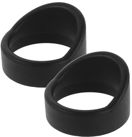 Capuchons D'oculaire de Microscope 2 Pièces en Caoutchouc Noir | Épaisseur D’angle 4mm, pour 32 à 34mm, Usage Éducation et Applications Scientifiques