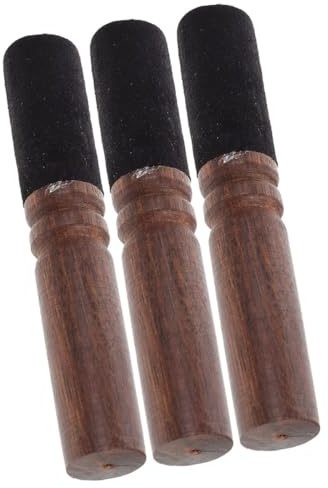 IMIKEYA Mazo de Instrumento de Percusión 3 Piezas para Cuenco Tibetano, Mango de Madera para Cuencos de Canto y Uso en Terapias Sonoras