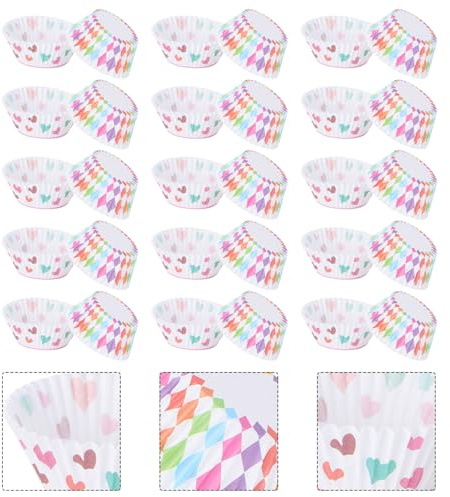 TIKODIDA Pirottini per Muffin Usa e Getta in Carta 400 Pezzi 2.7X2.7X1.26 Pollici per Catering Feste di Compleanno e Dessert