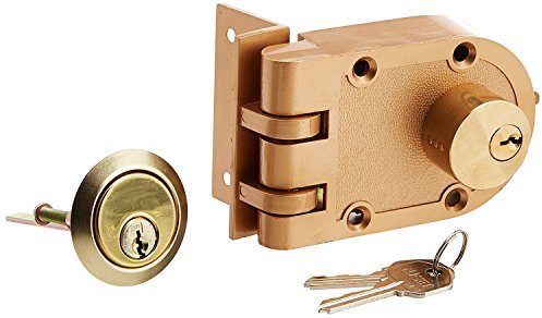 Rocky Mountain Goods Jimmy Proof Lock Deadbolt Lock - Heavy Duty Safety Deadbolt - Easy Install - Double Cylinder Locking - Shutter Guard